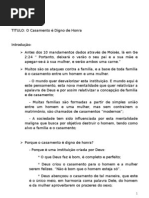 O Casamento e Digno de Honra
