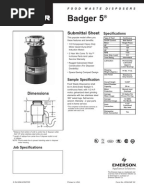 Badger 5 garbage disposal user manual | Sink