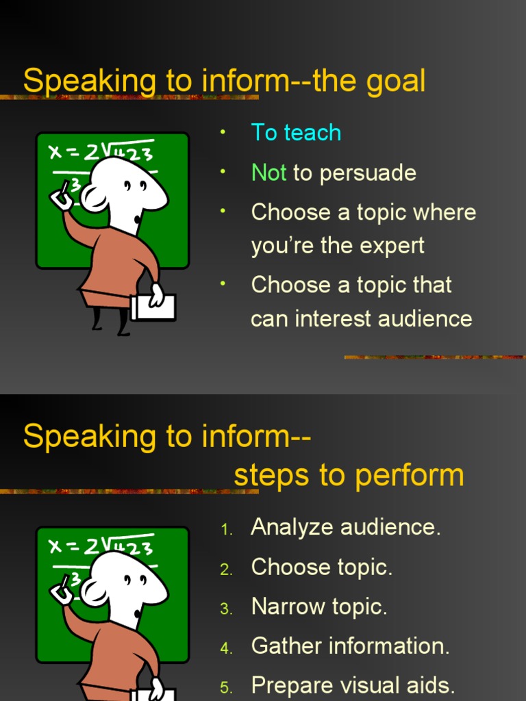 Speaking To Inform | PDF