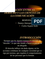 RELACIÓN ENTRE EL DERECHO Y LAS CIENCIAS DE LA COMUNICACIÓN (1)