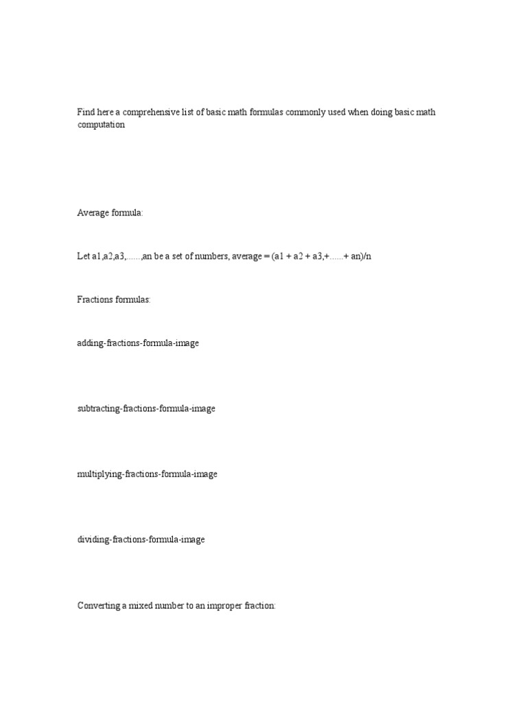 Basic Math | PDF
