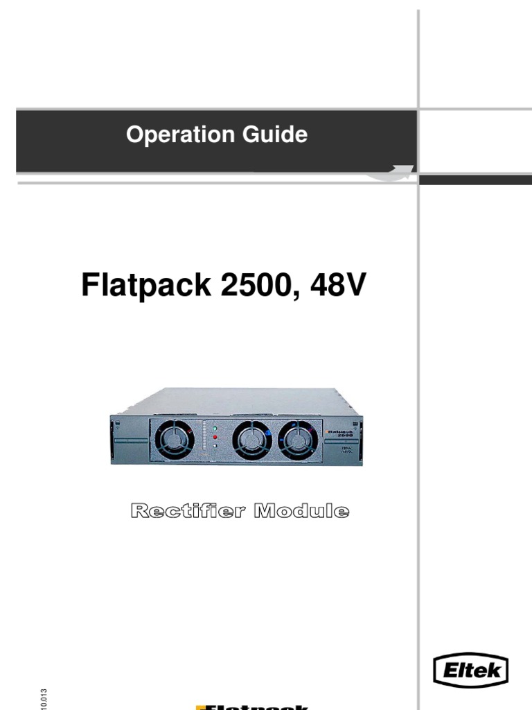 013 OperGde Flatpack 2500 Rectifier PDF Download Free PDF Power