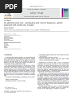 Download An adherent nerve root  Classification and exercise therapy in a patient by Pablo Zamora Millan SN154597353 doc pdf