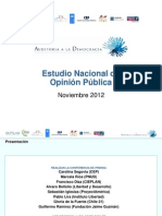 Encuesta Auditoría A La Democracia 2012. Estudio Nacional de Opinión Pública (Chile)