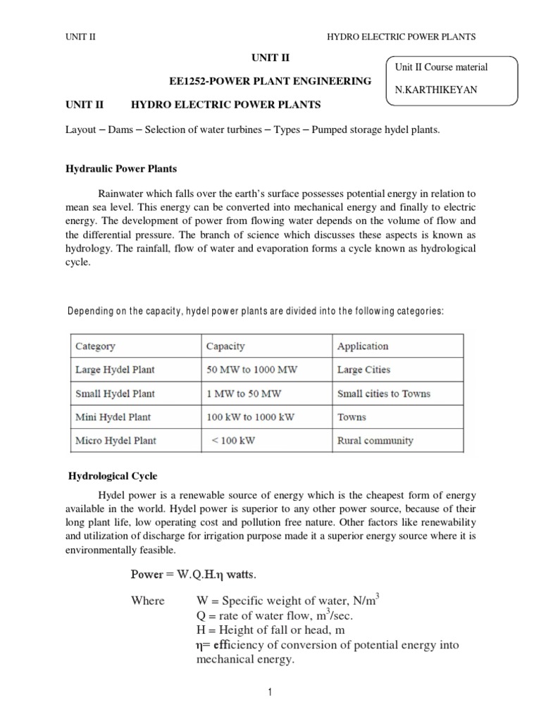Factors in Hydro Power Site Selection | PDF | Turbine | Hydroelectricity