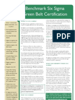 Benchmark Six Sigma Green Belt Training Brochure