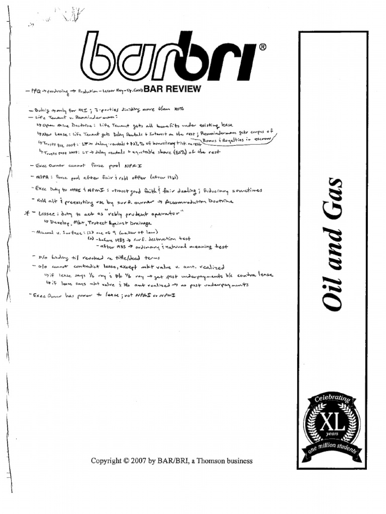 TX Barbri Outline Bar Exam PDF