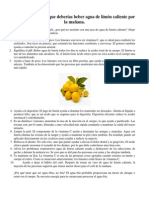 10 razones por las que deberías beber agua de limón caliente por la mañana