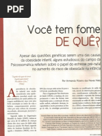 Voce tem fome de quê? Revista Psique Ciencia e Vida
