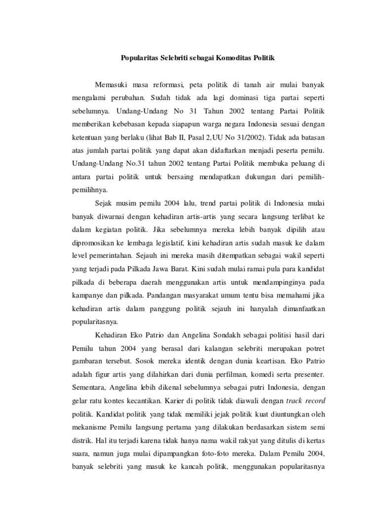 Essay Politik Pdf
