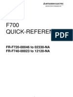 Mitsubishi F700 VFD Quick Reference Guide