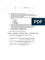 Chapter 1 Waves 1.1 Understanding Waves ( / 25 X 100 % ) Learning Outcomes