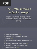 Five Fatal Mistakes in English Usage 11421