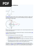 Right Triangle Definitions