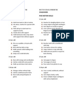 Childhood motor development milestones