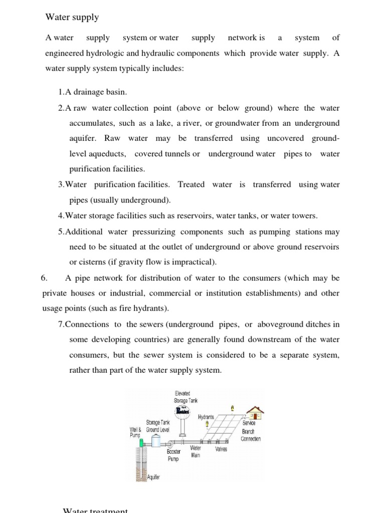 Design of Water Supply System PDF Water Supply Network Water Supply