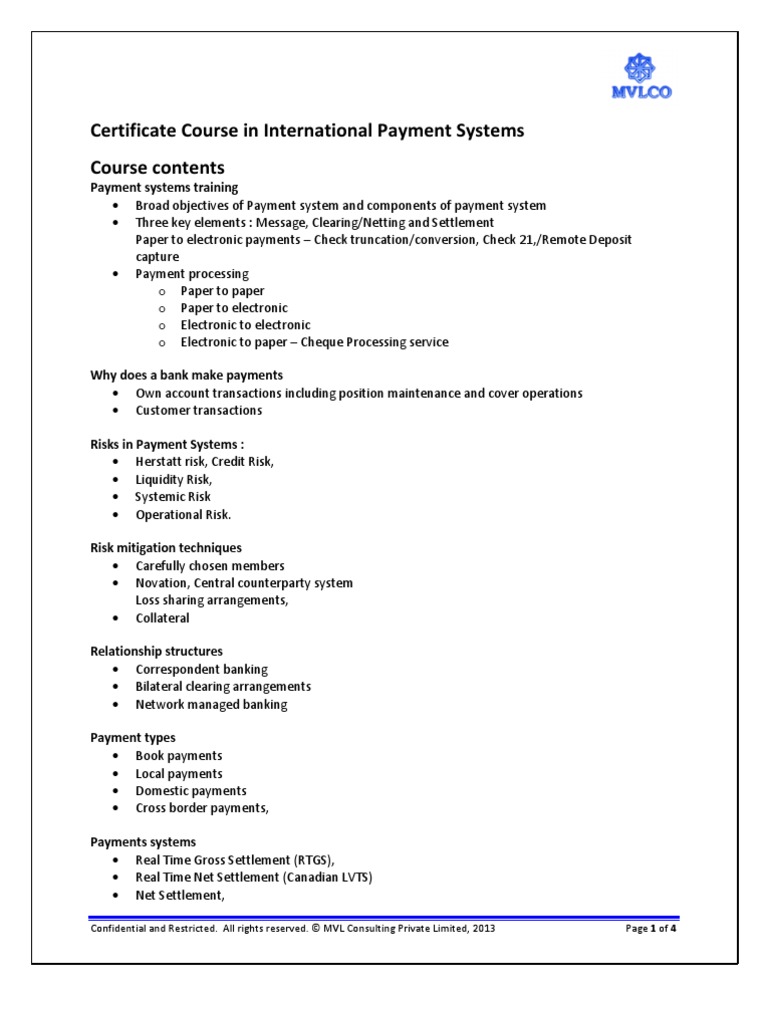 International Payment Systems Certification | PDF | Payment System ...