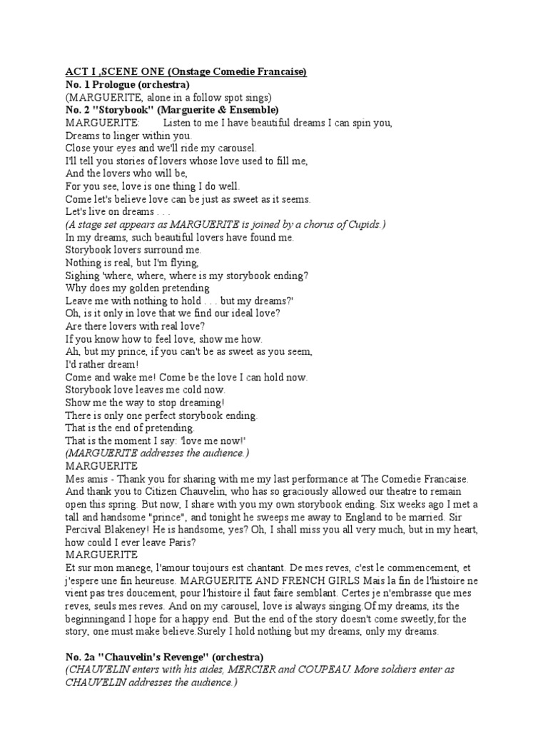 The Scarlet Pimpernel (Script) | PDF