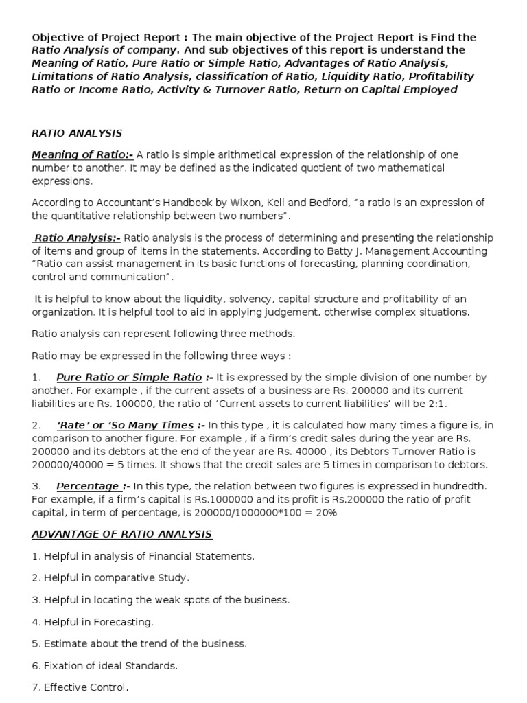 Objective of Project Report | PDF | Equity (Finance) | Dividend