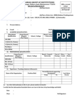 Bio Data For Faculty