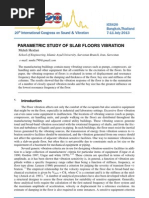 Parametric Study of Slab Floors Vibration