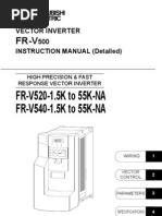 Mitsubishi v500 VFD IB NA 0600065-F FR-V500-NA Instruction Manual-Detailed