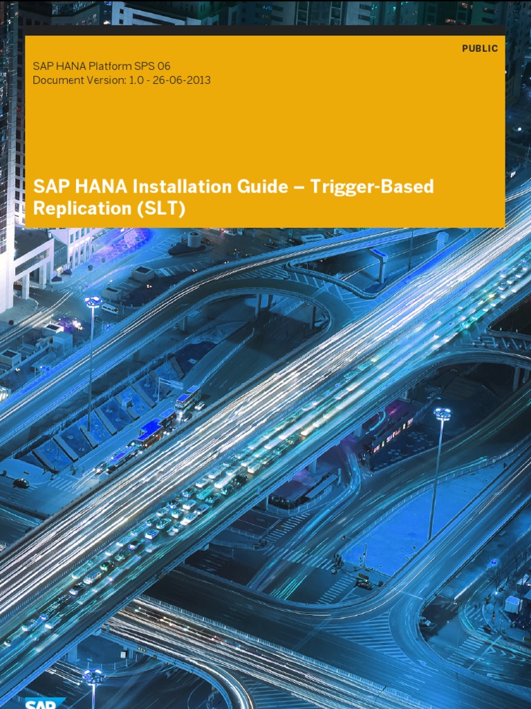 SAP HANA Installation Guide Trigger Based Replication SLT en | PDF ...