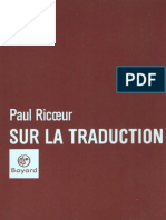 Paul Ricoeur Sur La Traduction