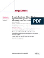 Despite Relatively Calmer Markets, Systemic and Specific Funding Risks For Banks Have Not Gone Away