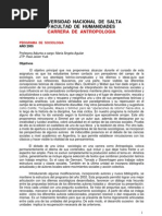 Programa Sociología de Antropología 2006