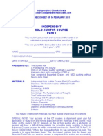 IC - Solo Part I Checksheet