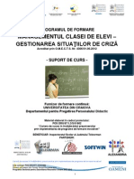 Curs Managemetul Clasei de Elevi Gestionarea Situatiilor de Criza