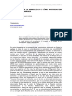 De La Lógica A La Animalidad o Cómo Wittgenstein Utiliza A Otto Weininger