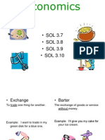 Economics concepts for SOL 3.7-3.10