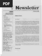 IAWS Newsletter 2005 Editor Sharmila Rege