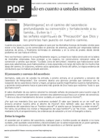 Tengan Cuidado en Cuanto a Ustedes Mismos - Liahona Noviembre de 2012