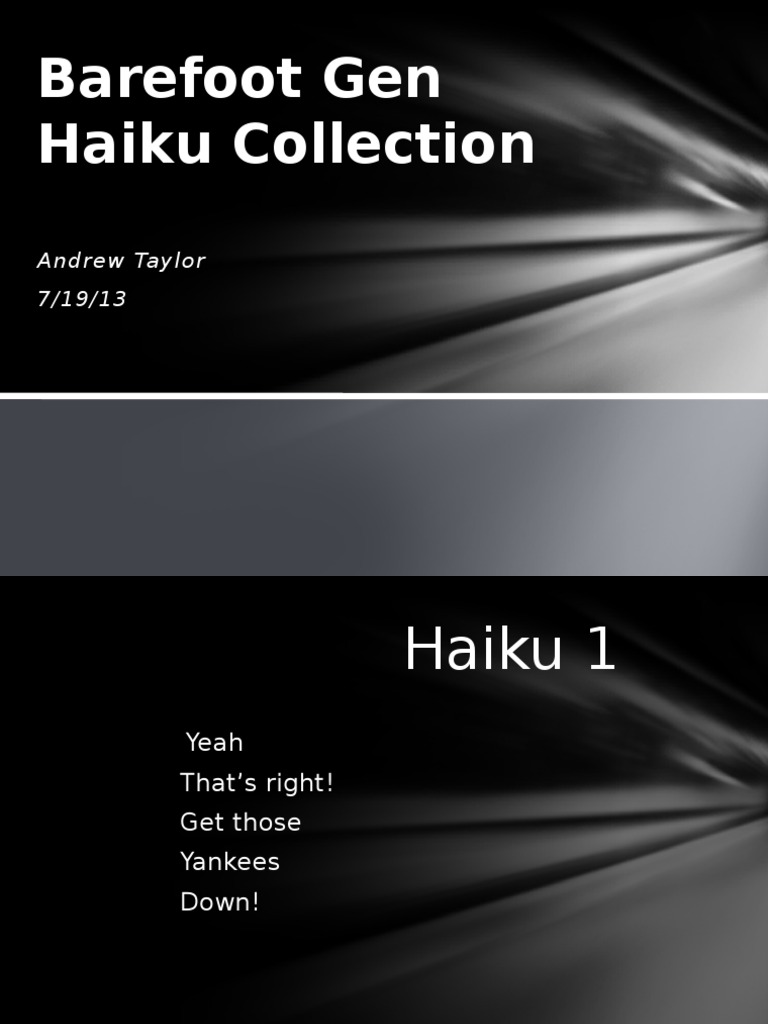 Haiku Collection Inspired by Barefoot Gen | PDF