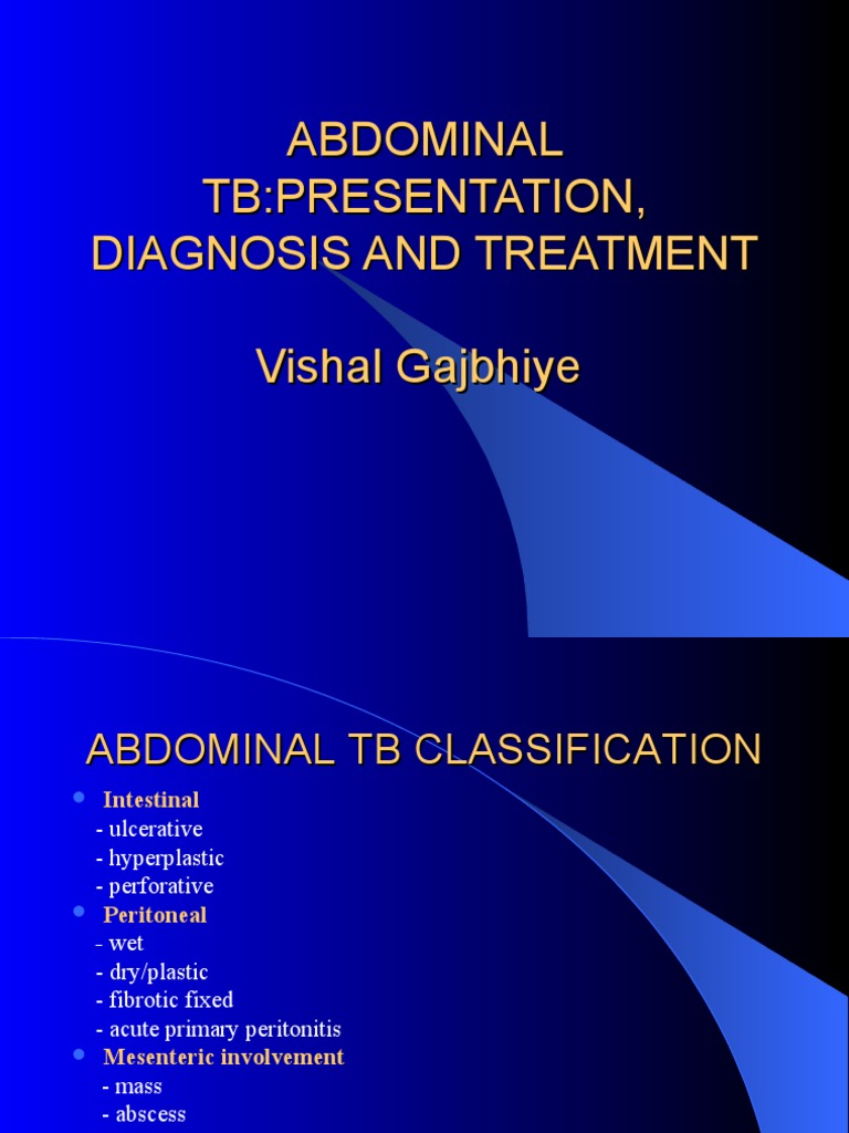 Abdominal Tuberculosis: Diagnosis & Treatment | PDF | Tuberculosis | Rtt