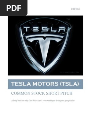 Tesla Motors (TSLA)  Pitch