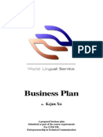 Business Plan: Kejun Xu