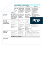 Brochure Rubric