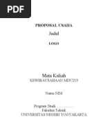  Proposal  Kewirausahaan