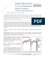 Assessing Labor Market Conditions: The Level of Activity and The Speed of Improvement