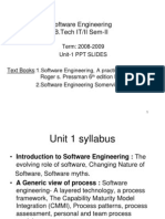 Software Engineering jnyuh  Btech  i Unit