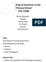 The Teaching of Grammar in The Primary School (TSL 3108)