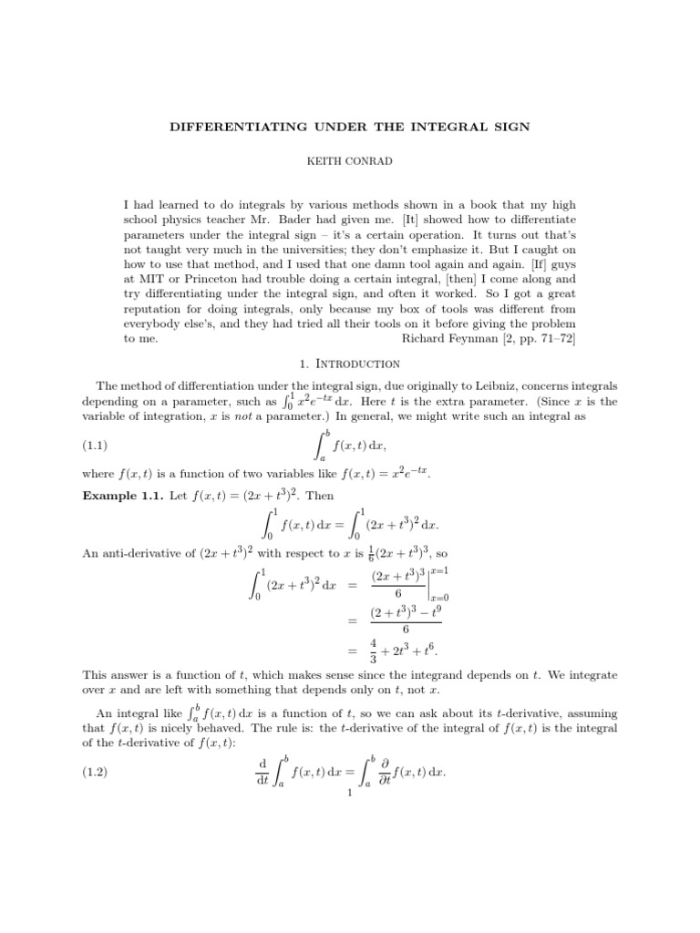 Advanced Integral Techniques | PDF | Sine | Integral