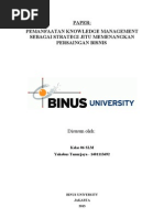 Download PEMANFAATAN KNOWLEDGE MANAGEMENT SEBAGAI STRATEGI JITU MEMENANGKAN PERSAINGAN BISNIS  by Yakobus Tanurjaya SN154882518 doc pdf