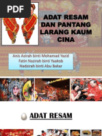 Adat Resam Dan Pantang Larang Kaum Cina