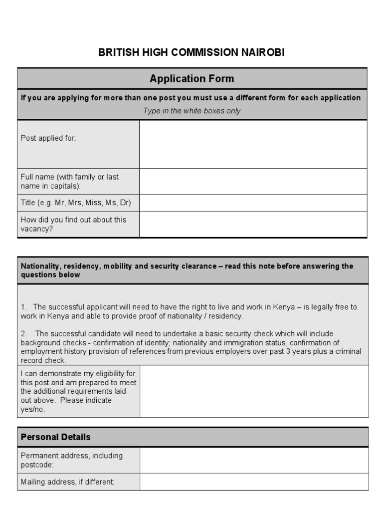 BHC Application Form Instructions | PDF | Competence (Human Resources ...