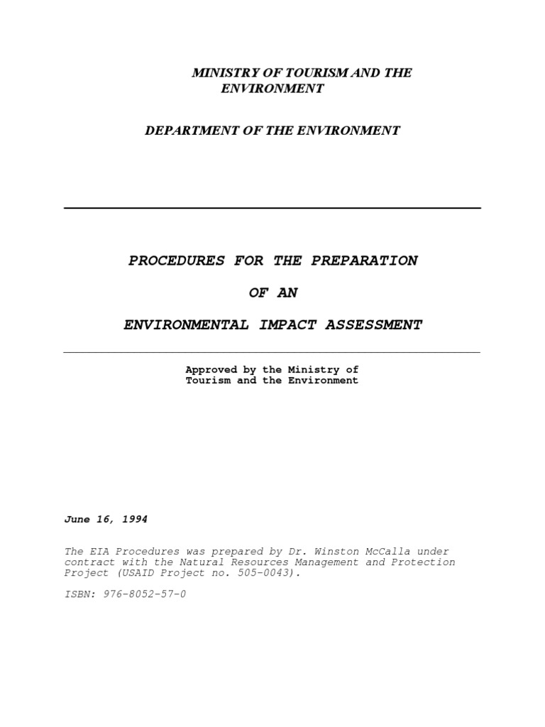 EIA Procedures | PDF | Environmental Impact Assessment | Environmental ...